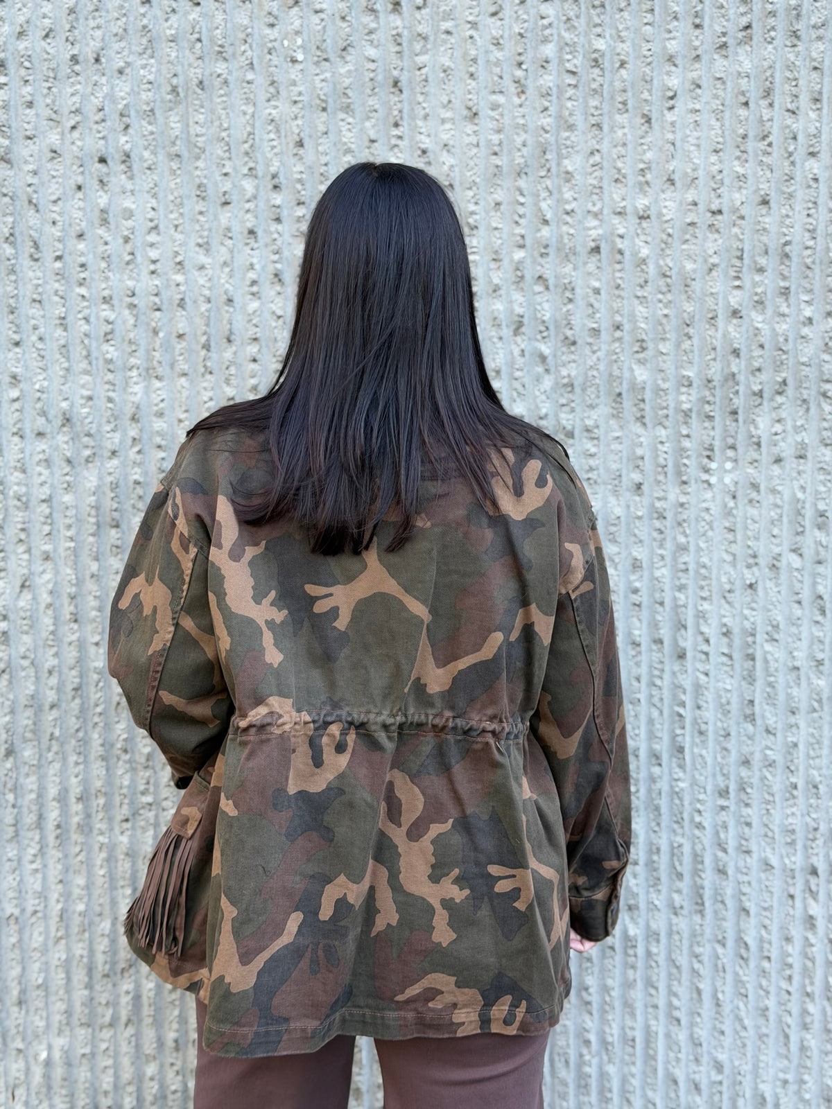 Camo Fringe Jacket