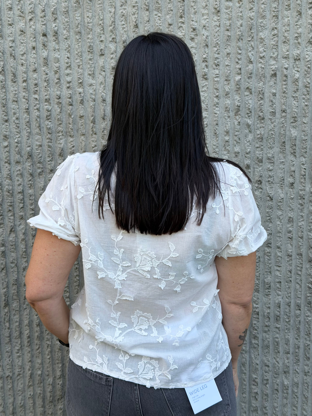 Élodie Embroidered Blouse – White