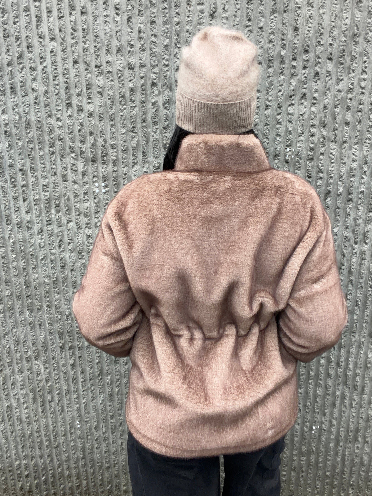 Faux Fur Jacket Bronze