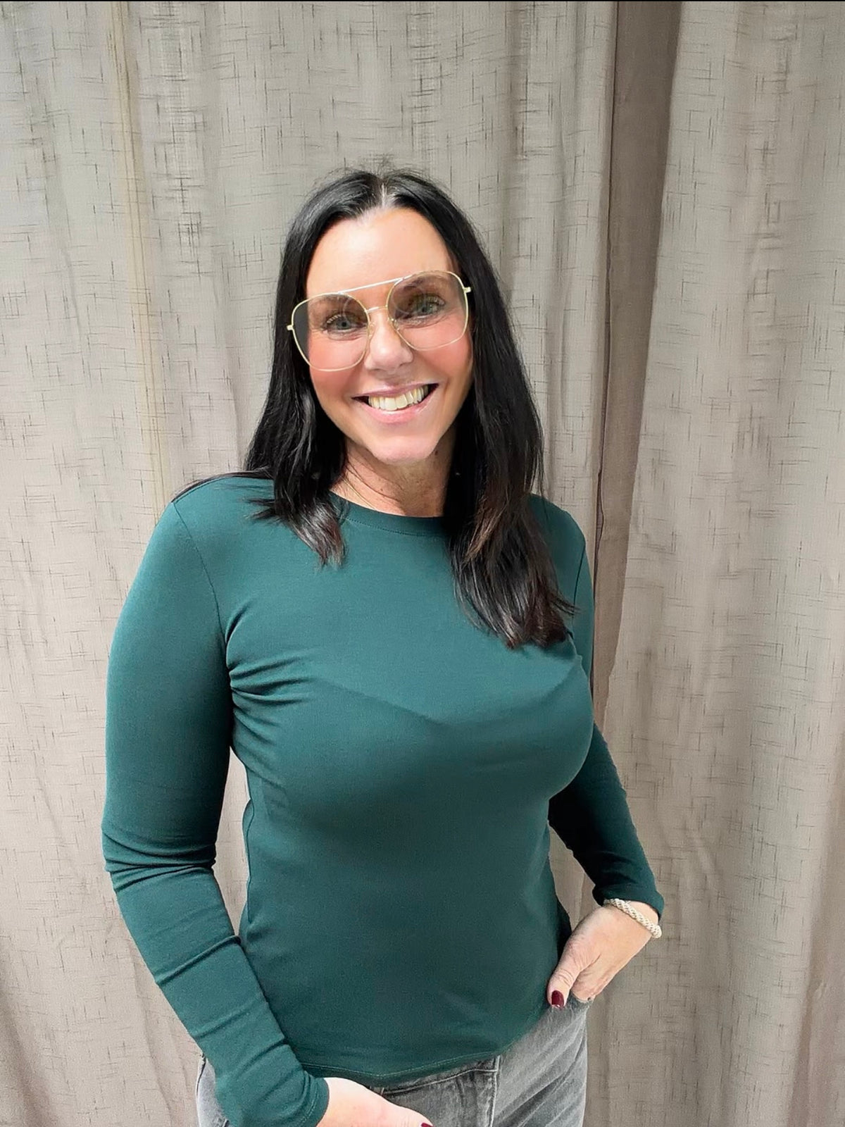 Essential Long Sleeve Top – Green