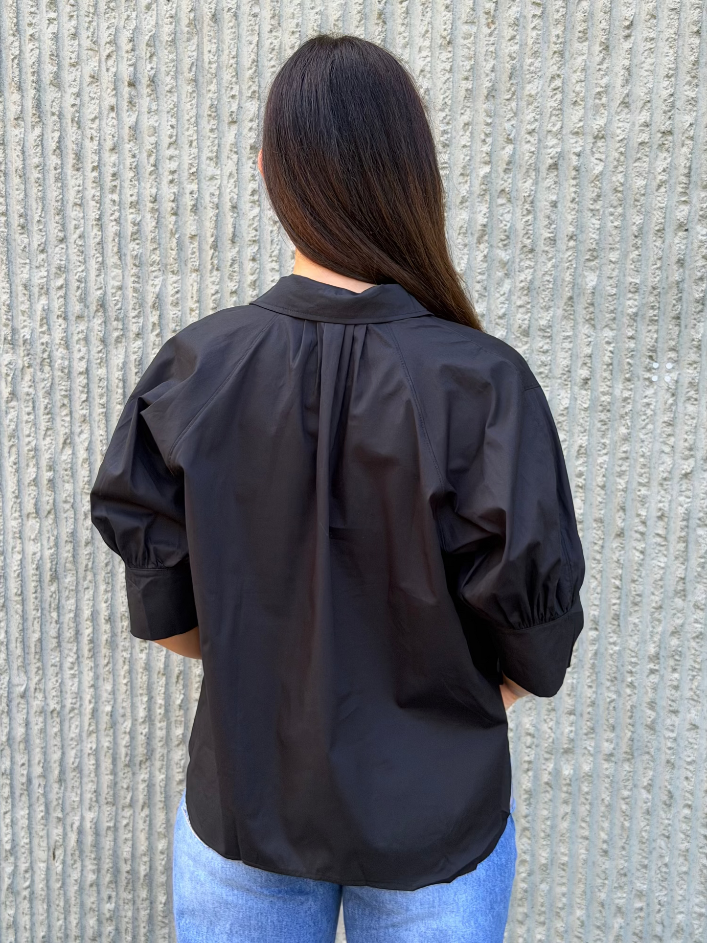 Everyday Cotton Shirt- Black