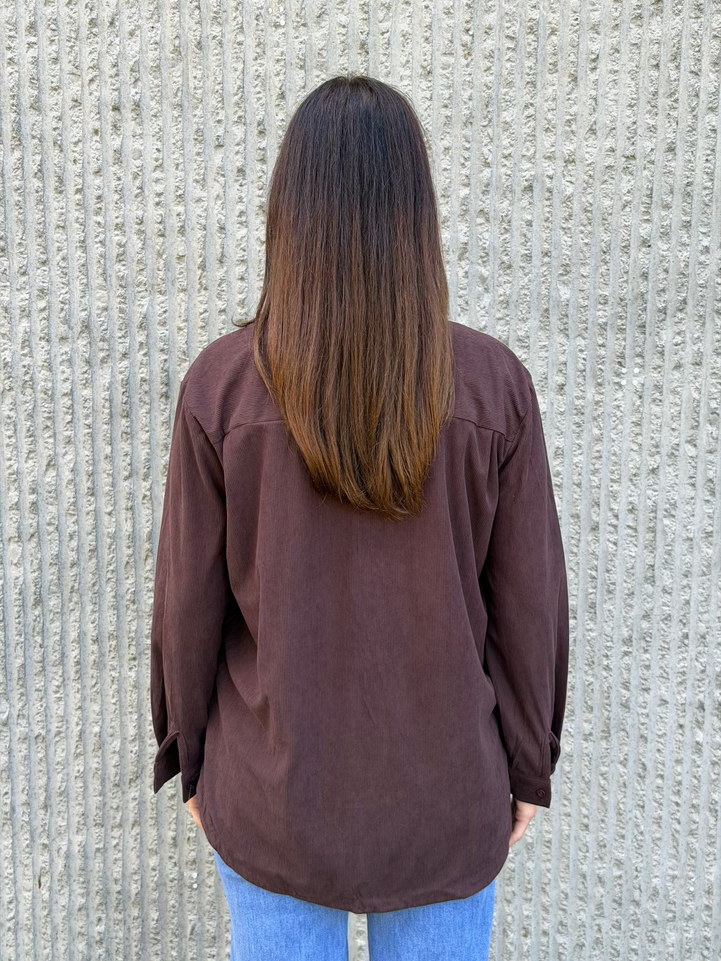 Bow Detail Shirt- Brown