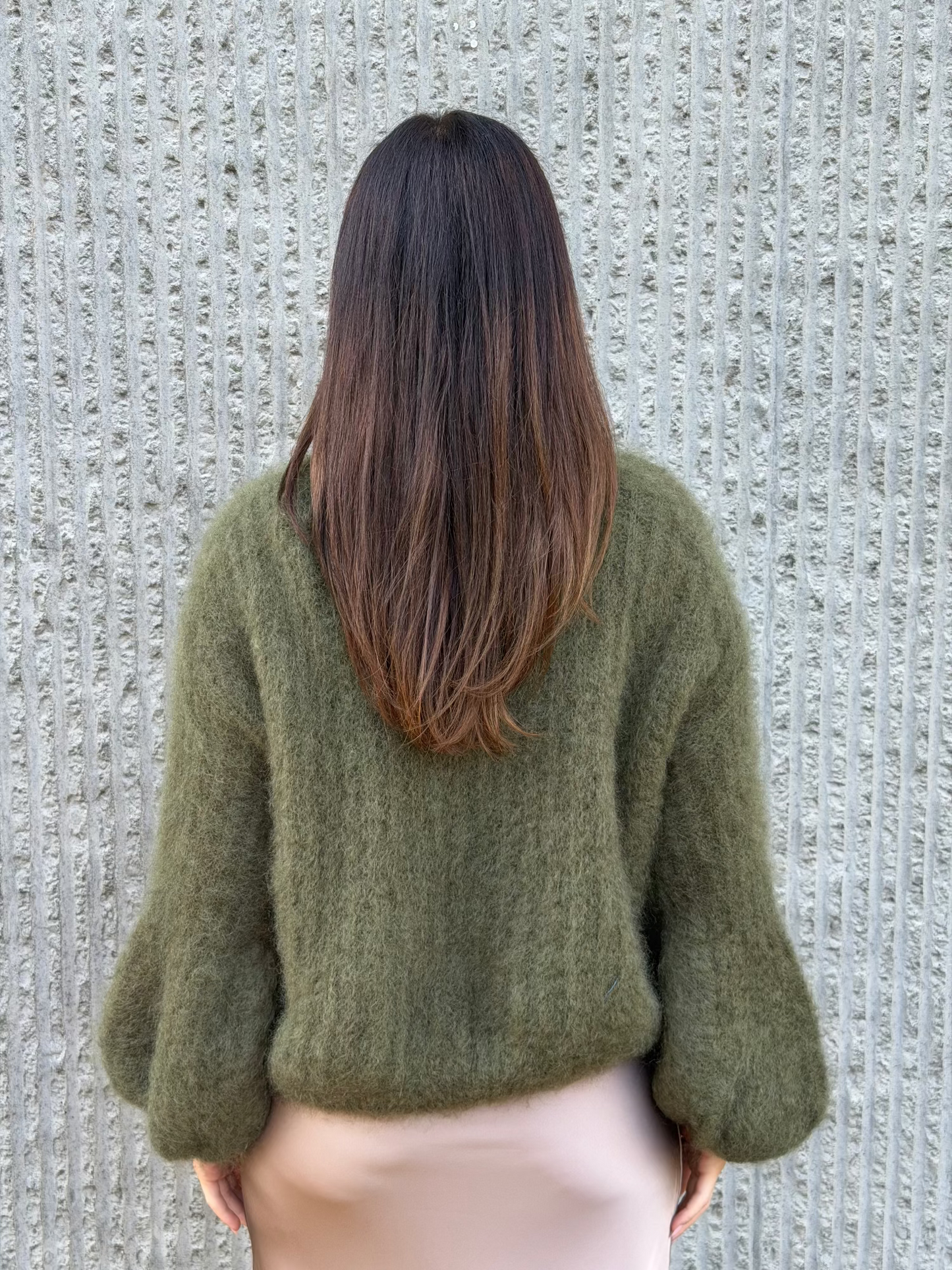 Kid Mohair Sweater- Army
