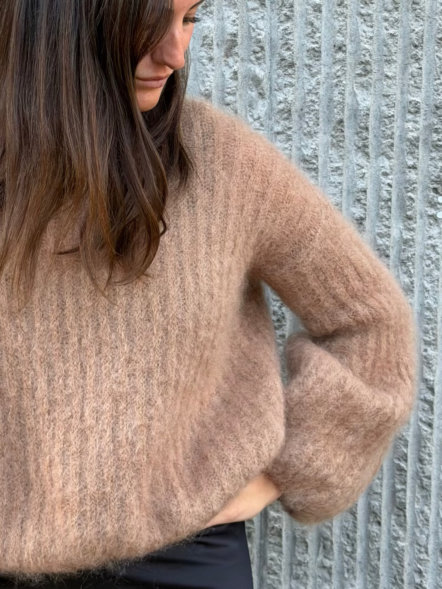 Kid Mohair Sweater- Camel