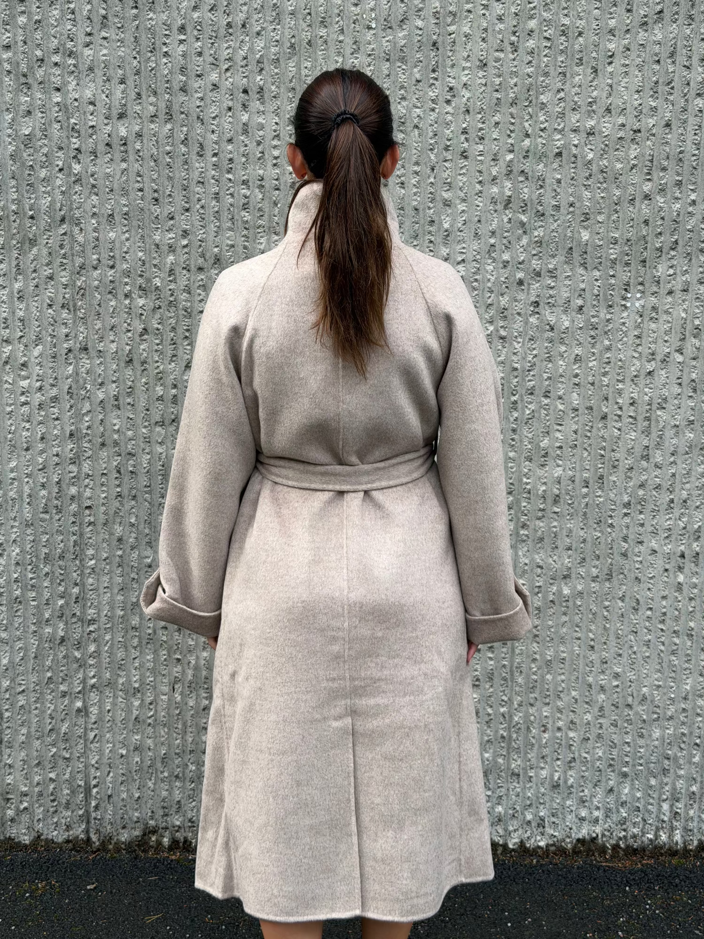 Cashmere Blend Coat- Taupe