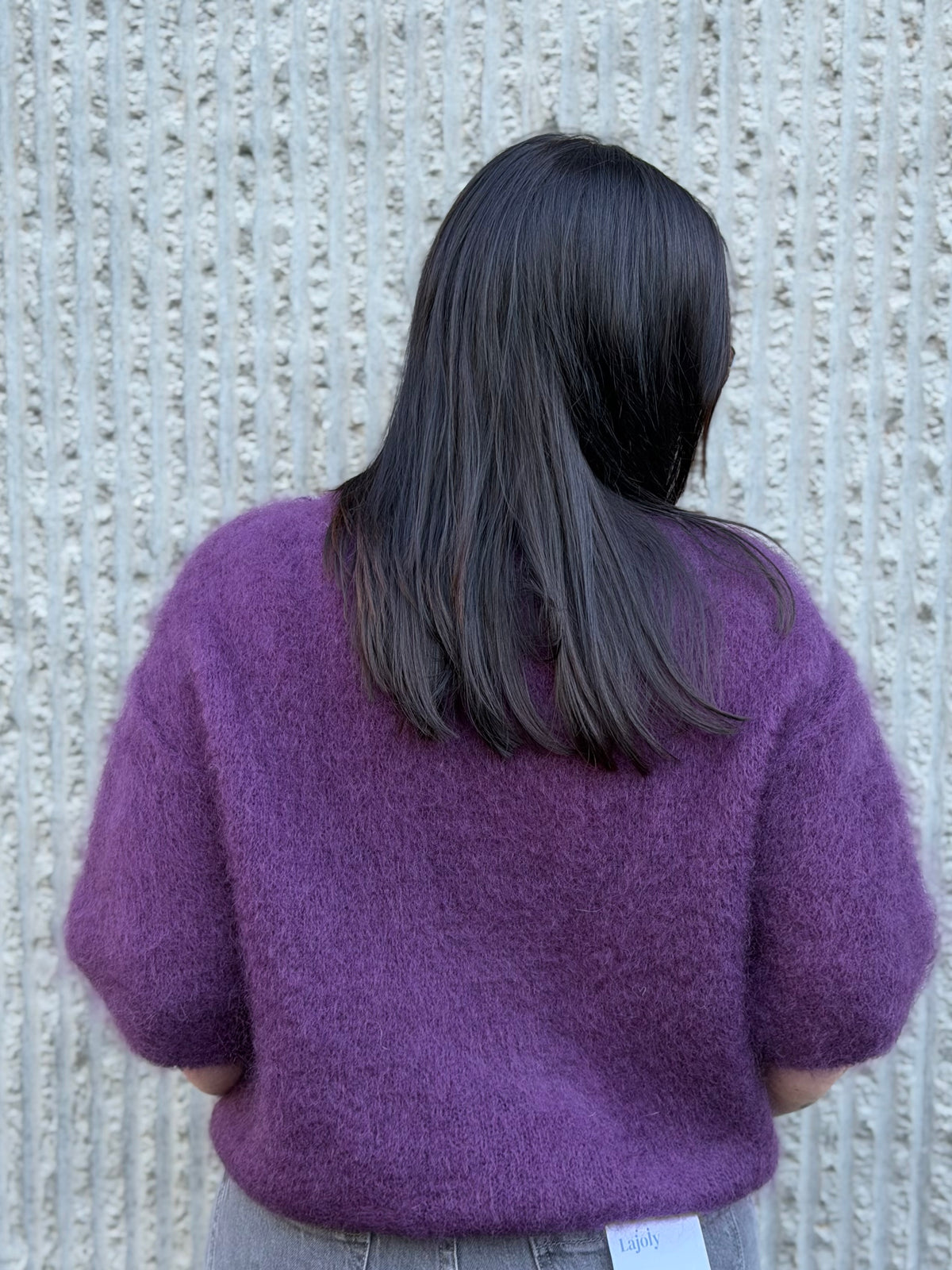 Kid Mohair Sweater – Vinröd
