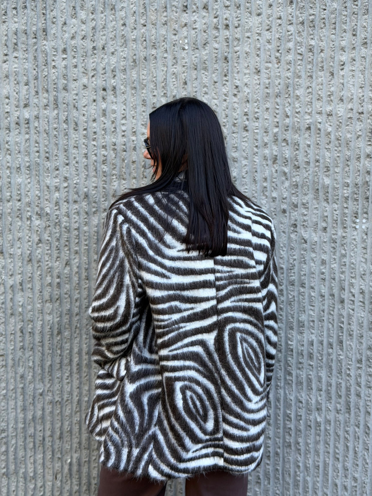 Zebra Blazer – faux fur