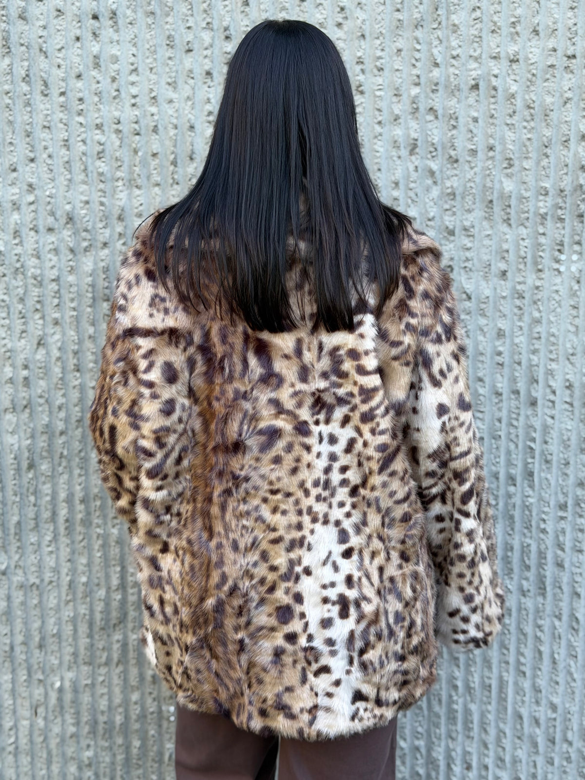 Leopard Faux Fur Jacket