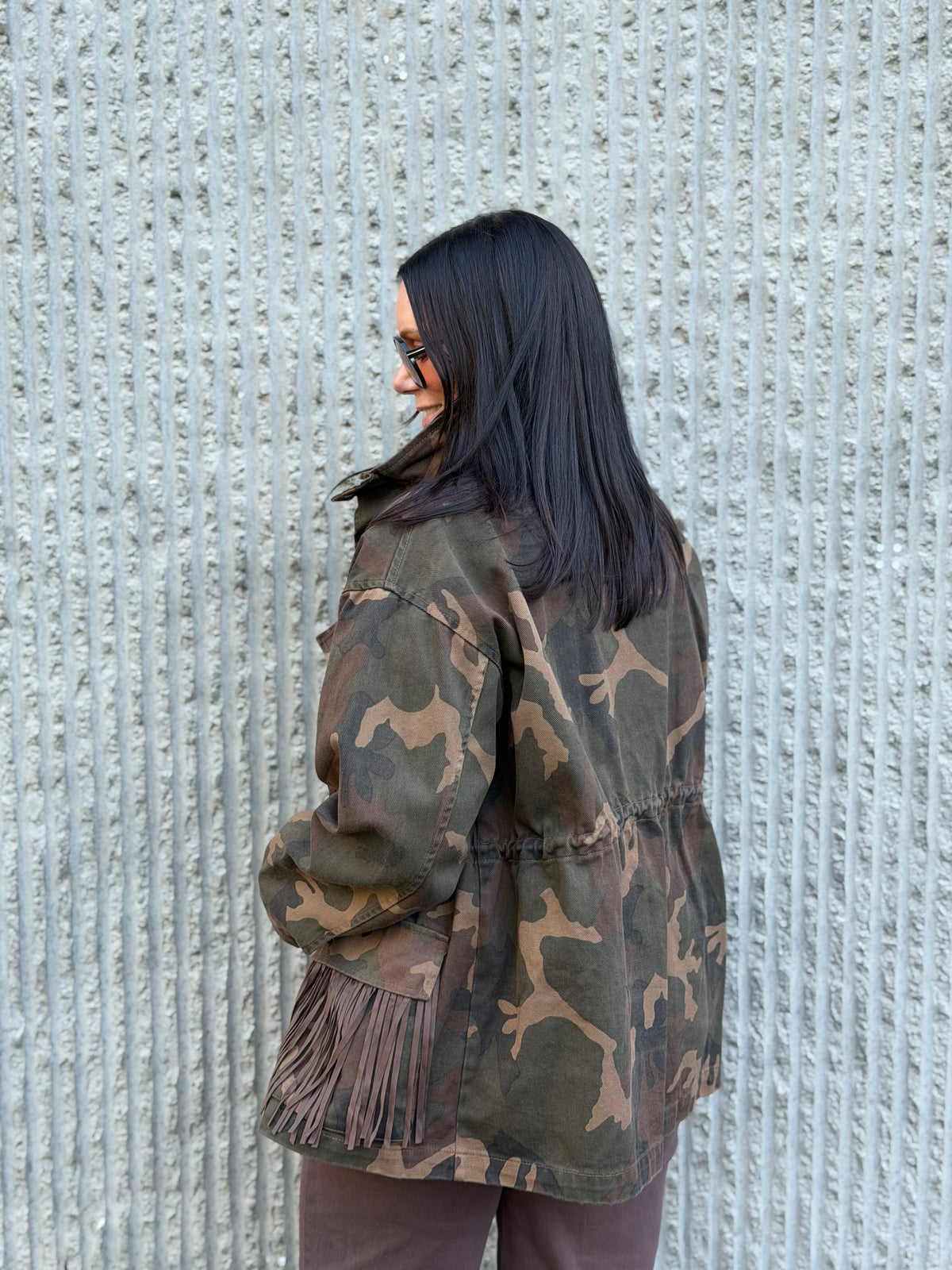 Camo Fringe Jacket