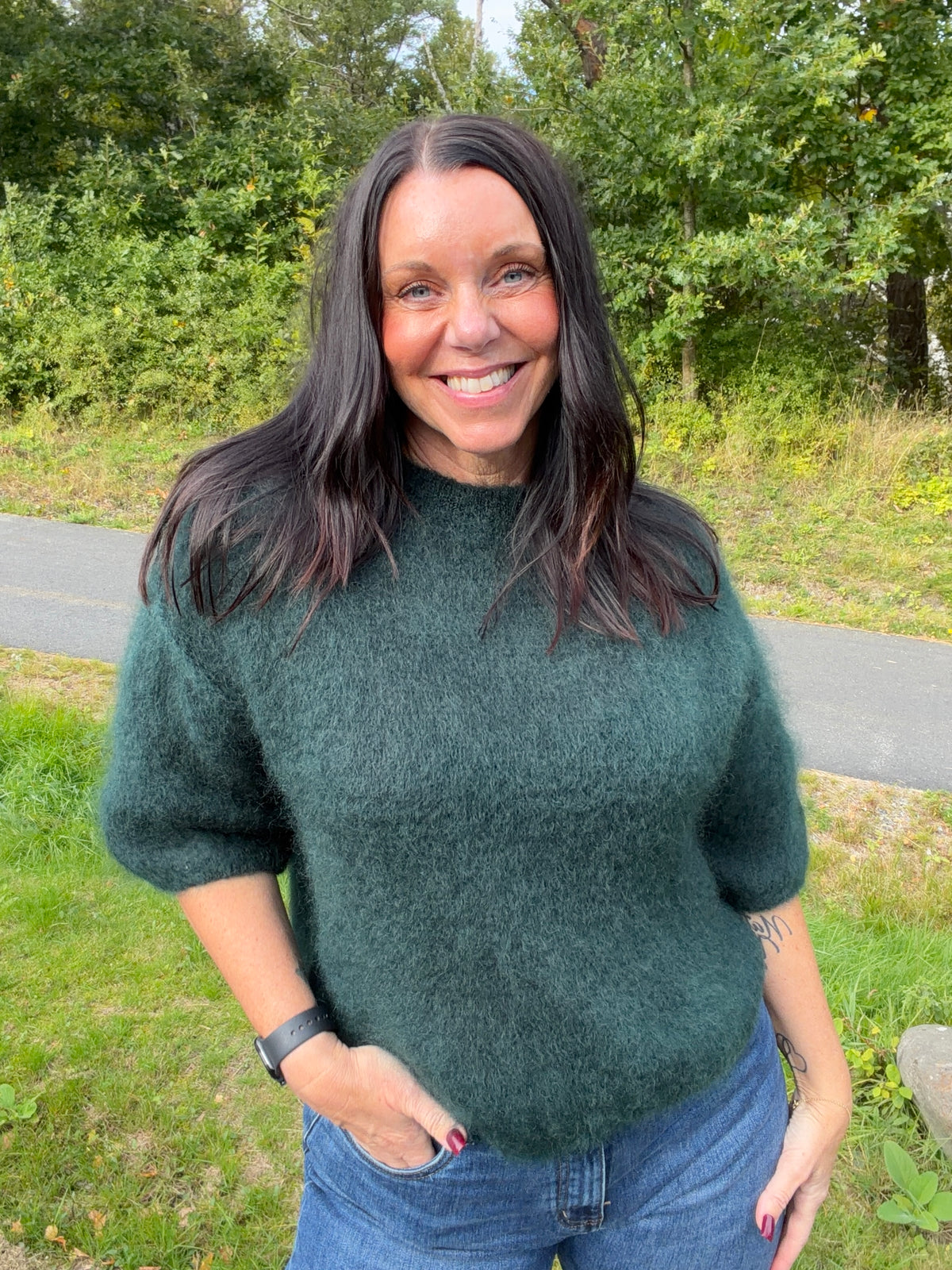 Kid Mohair Sweater – Alpine Green
