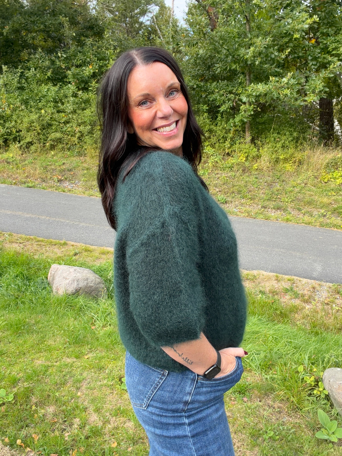 Kid Mohair Sweater – Alpine Green