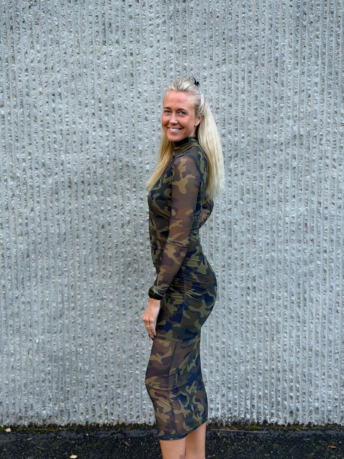 Camo Mesh Dress