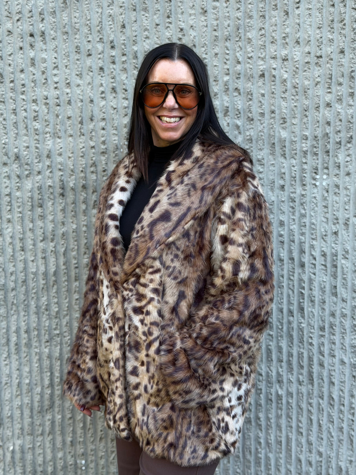Leopard Faux Fur Jacket