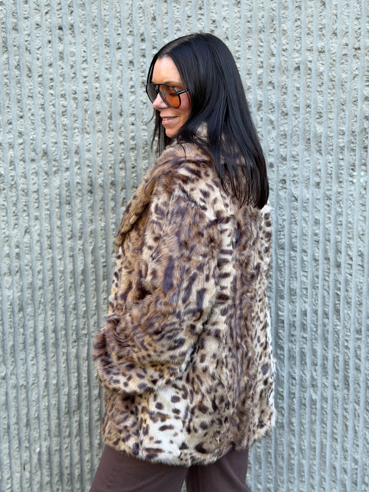 Leopard Faux Fur Jacket
