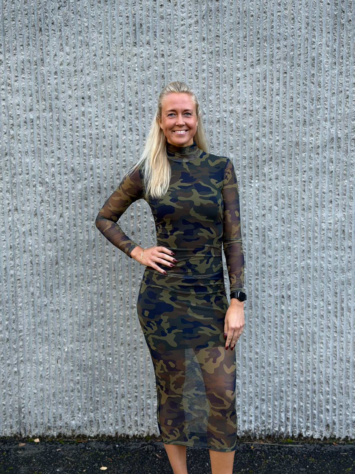 Camo Mesh Dress