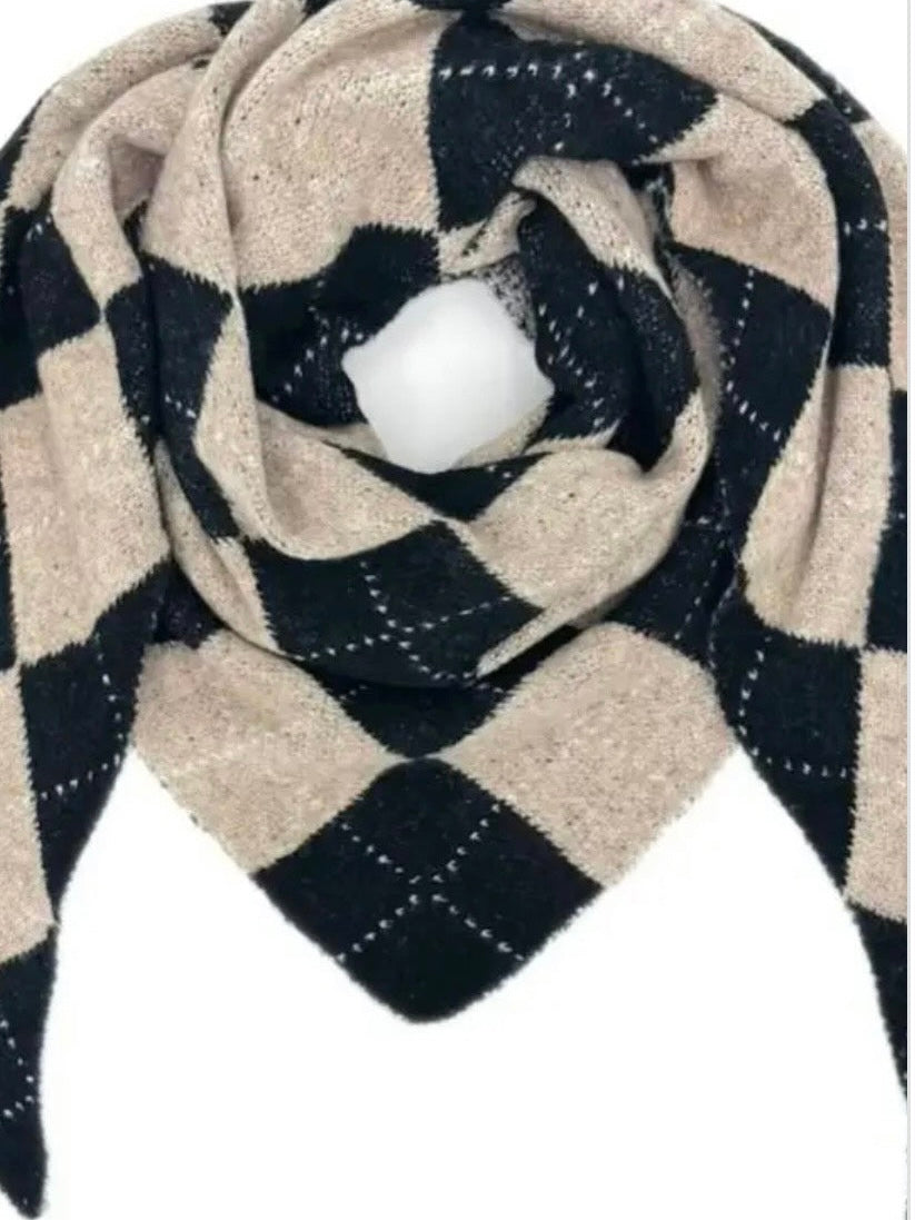 Burlington Triangle Scarf – Svart