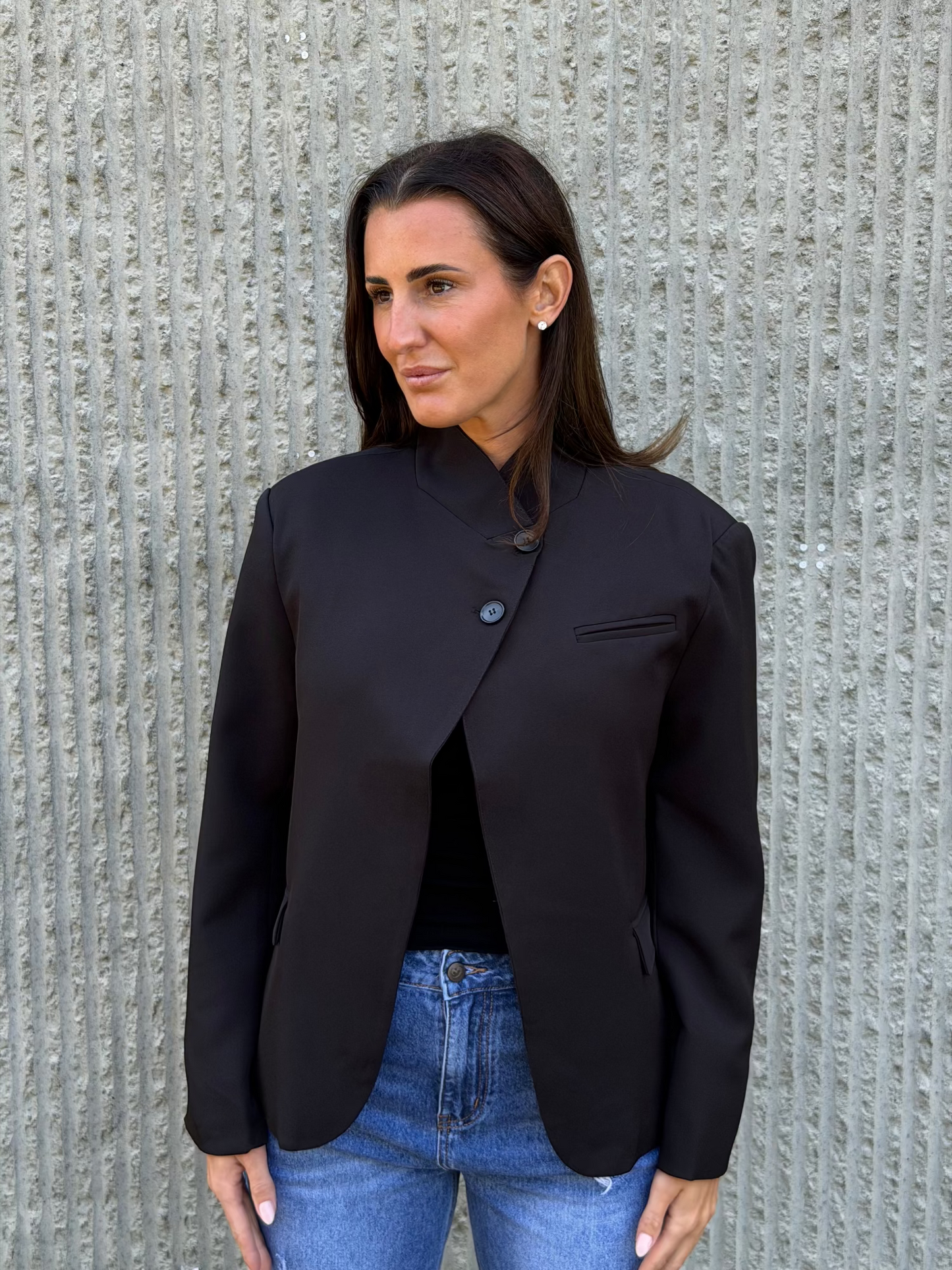 Asymmetric Blazer- Black