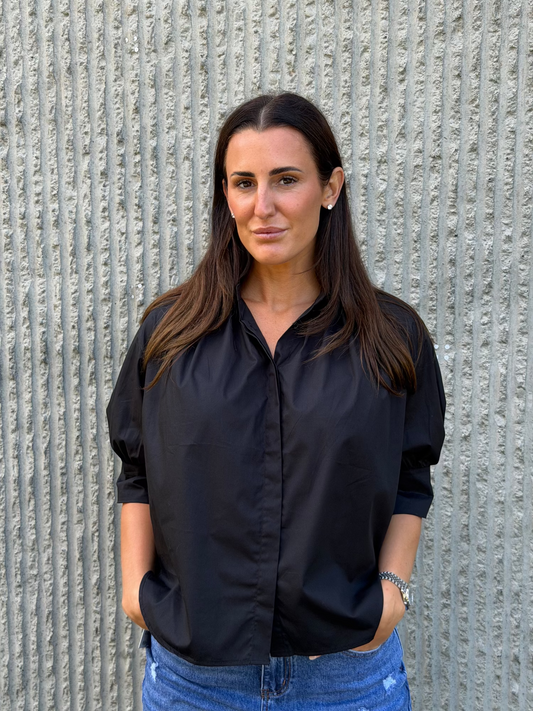 Everyday Cotton Shirt- Black