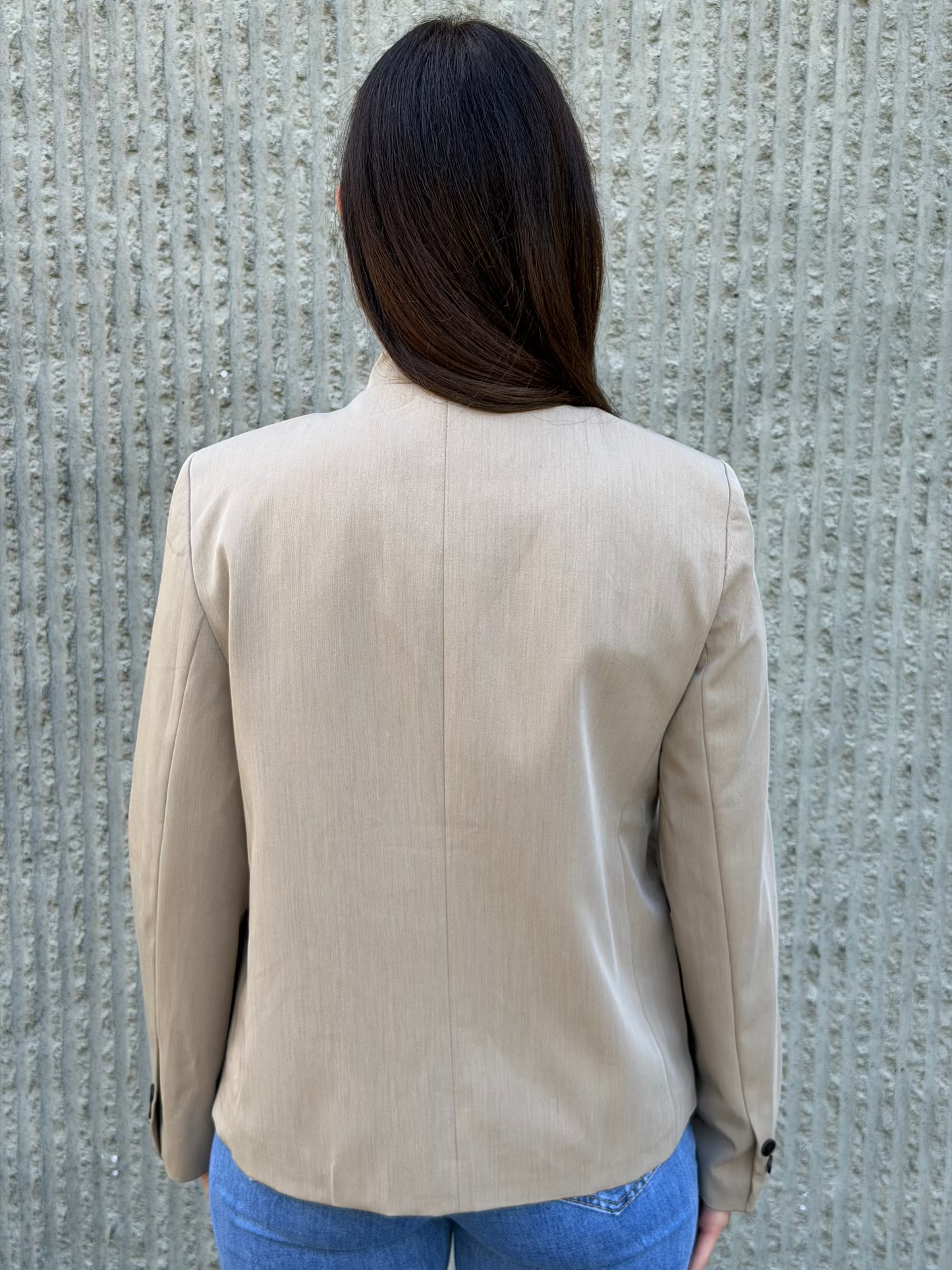Sculpted Blazer- Taupe