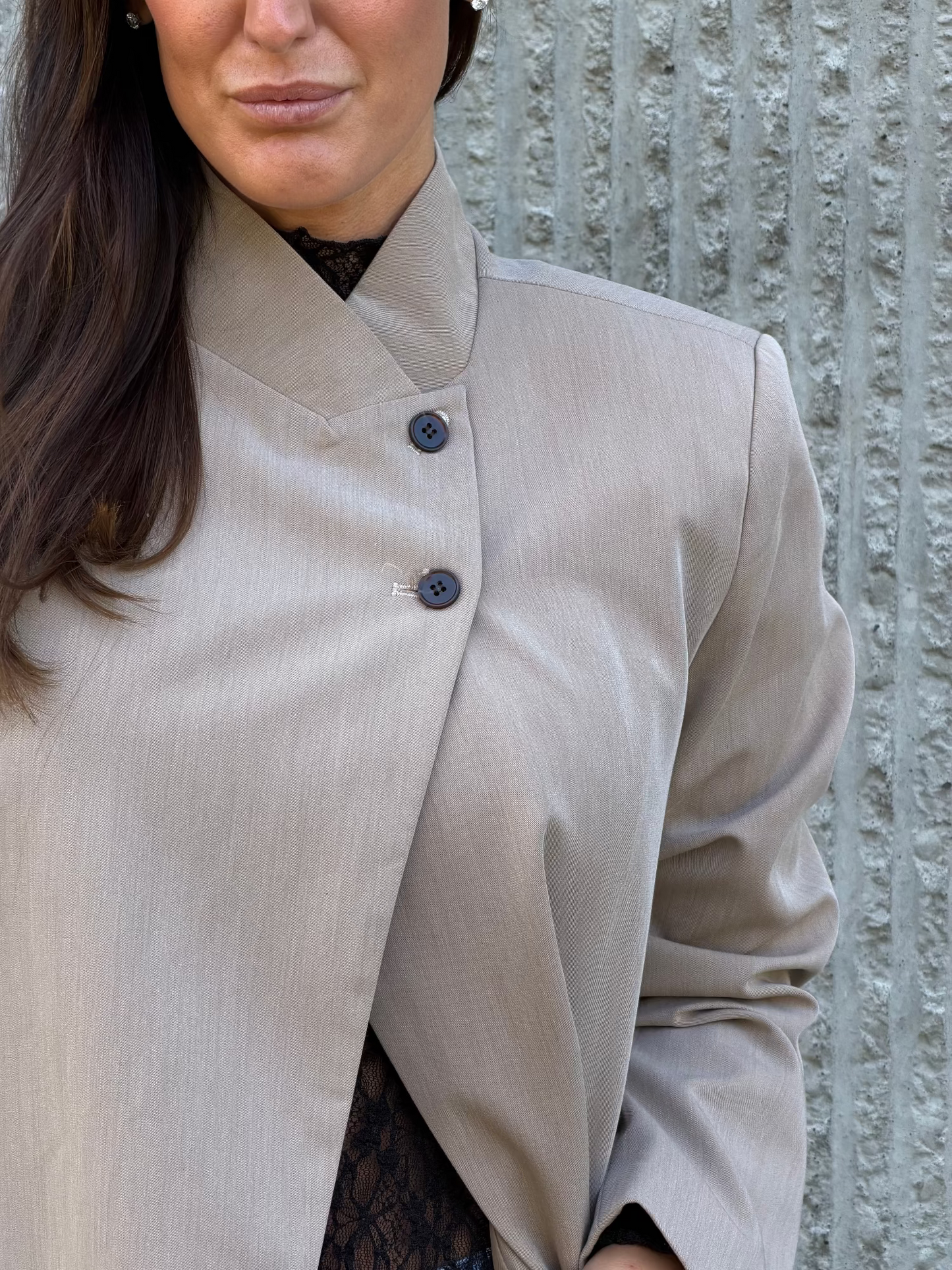 Sculpted Blazer- Taupe