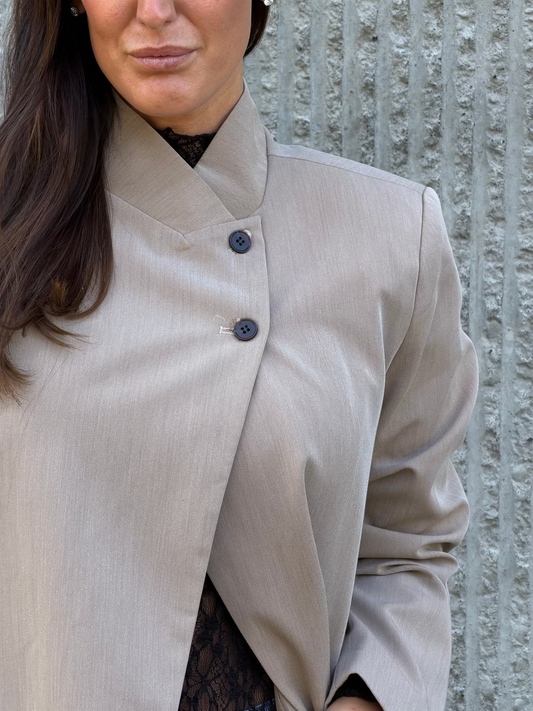 Sculpted Blazer- Taupe