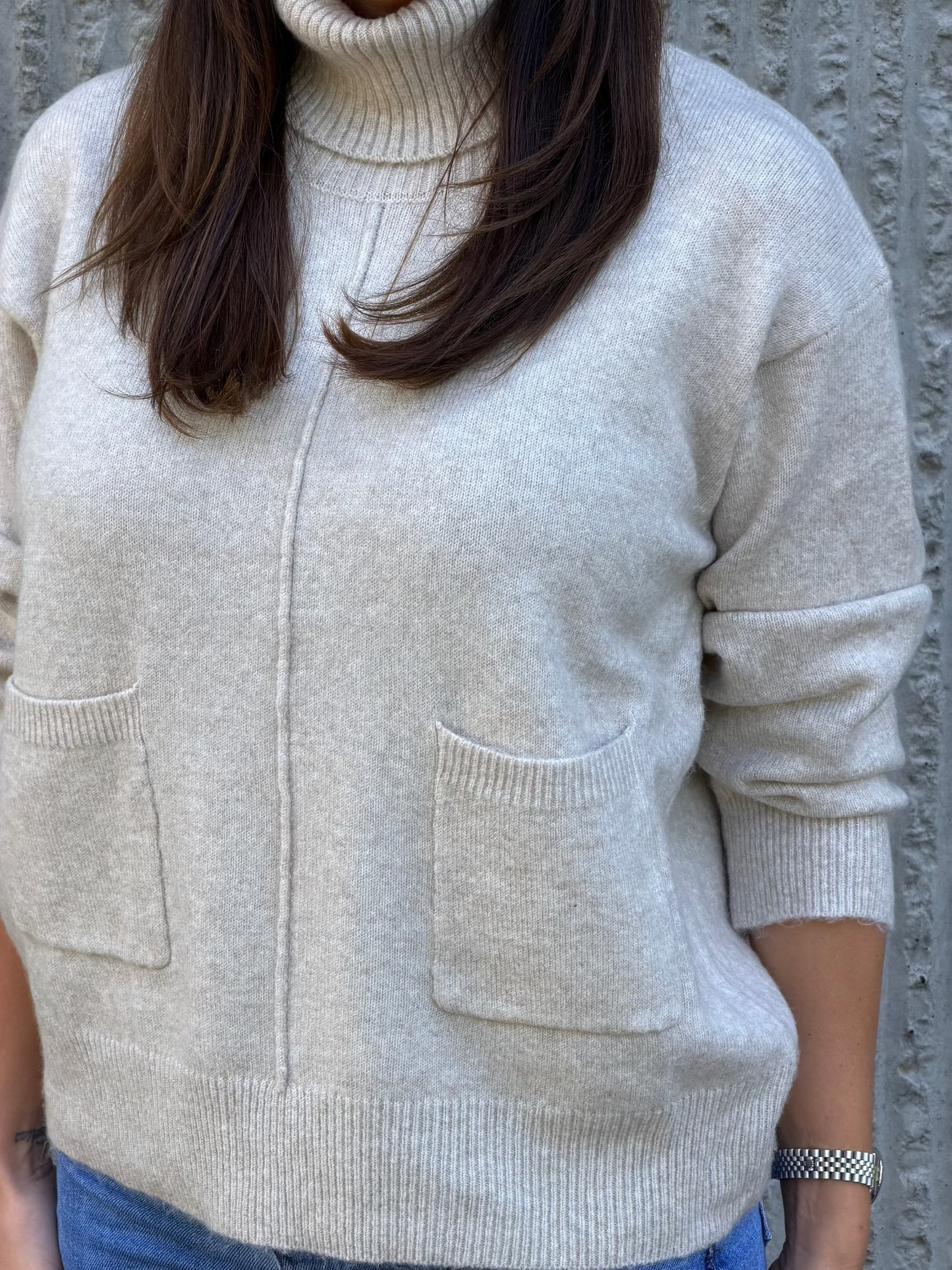 Sienna Turtleneck Knit- Beige