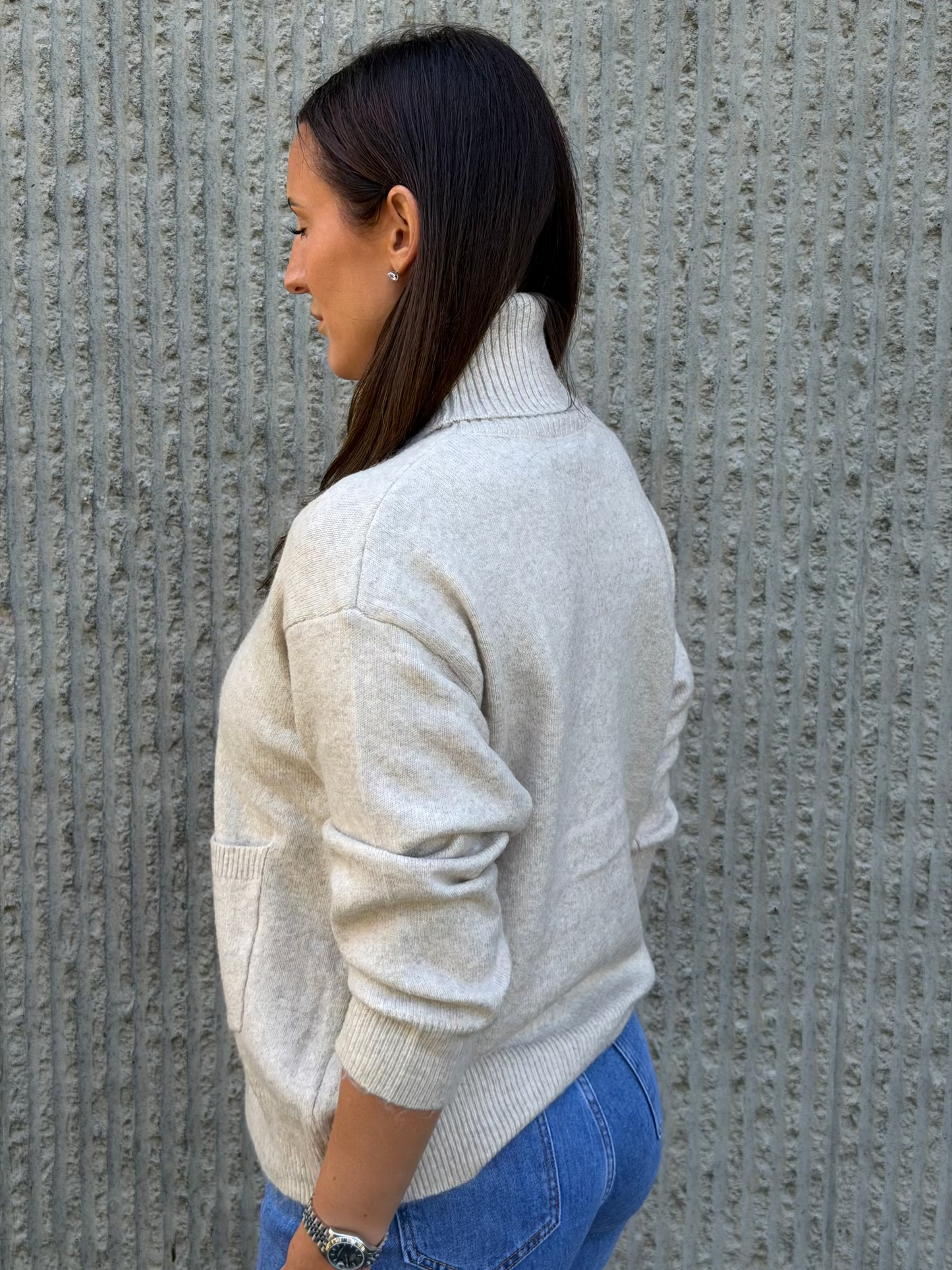 Sienna Turtleneck Knit- Beige