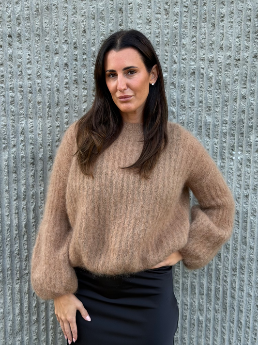 Kid Mohair Sweater- Camel