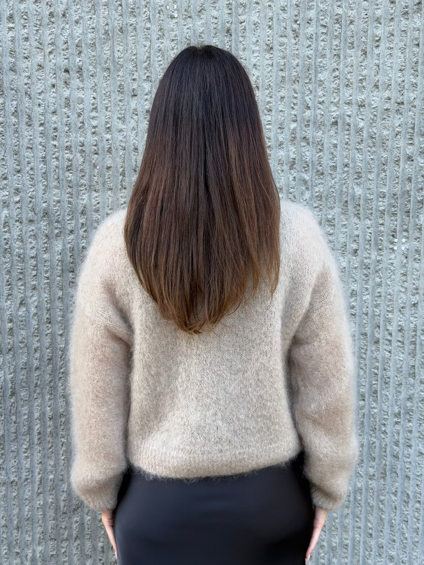 Kid Mohair Cardigan- Champagne
