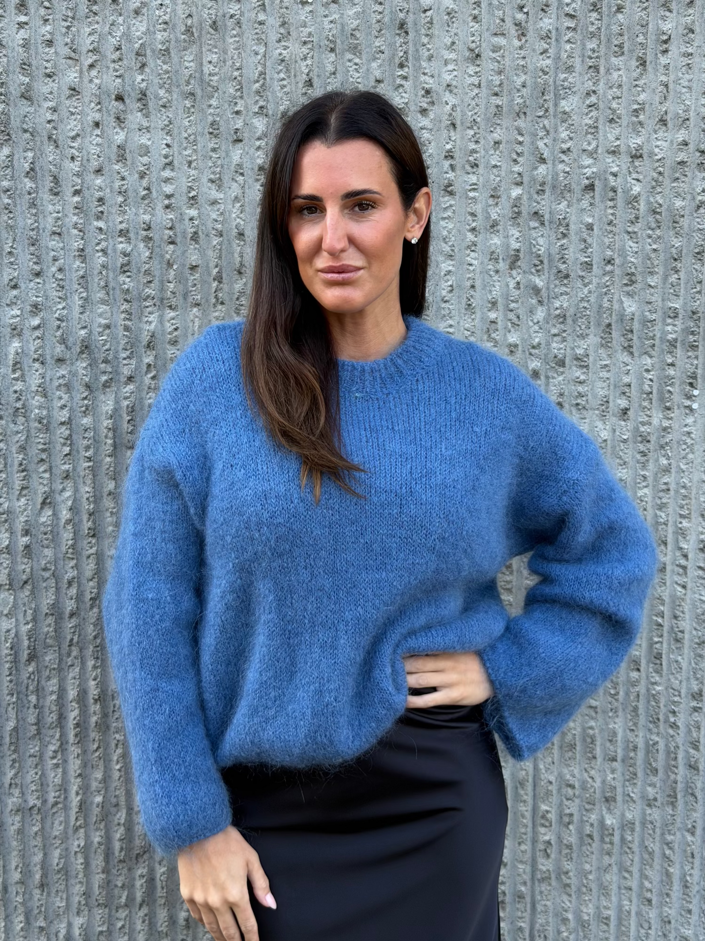 Mohair Knit- Blue