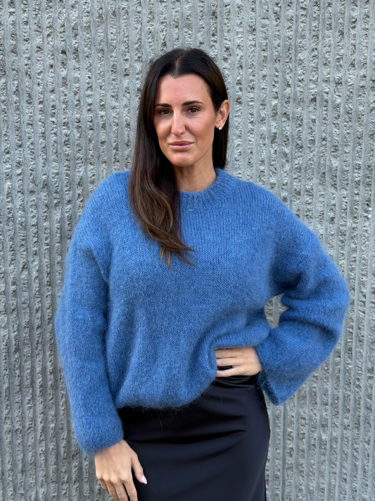 Mohair Knit- Blue