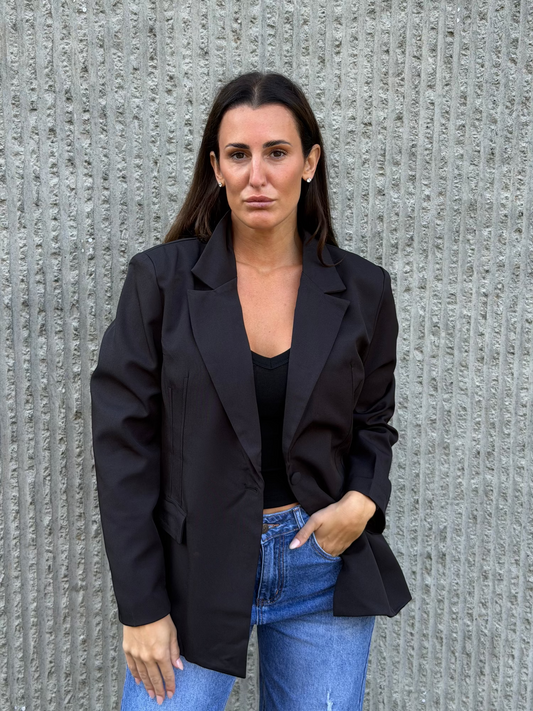 Fitted Blazer- Black