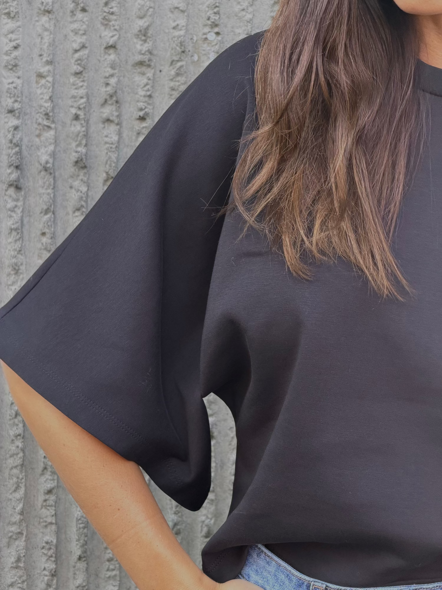 Relaxed Tunic Top- Black