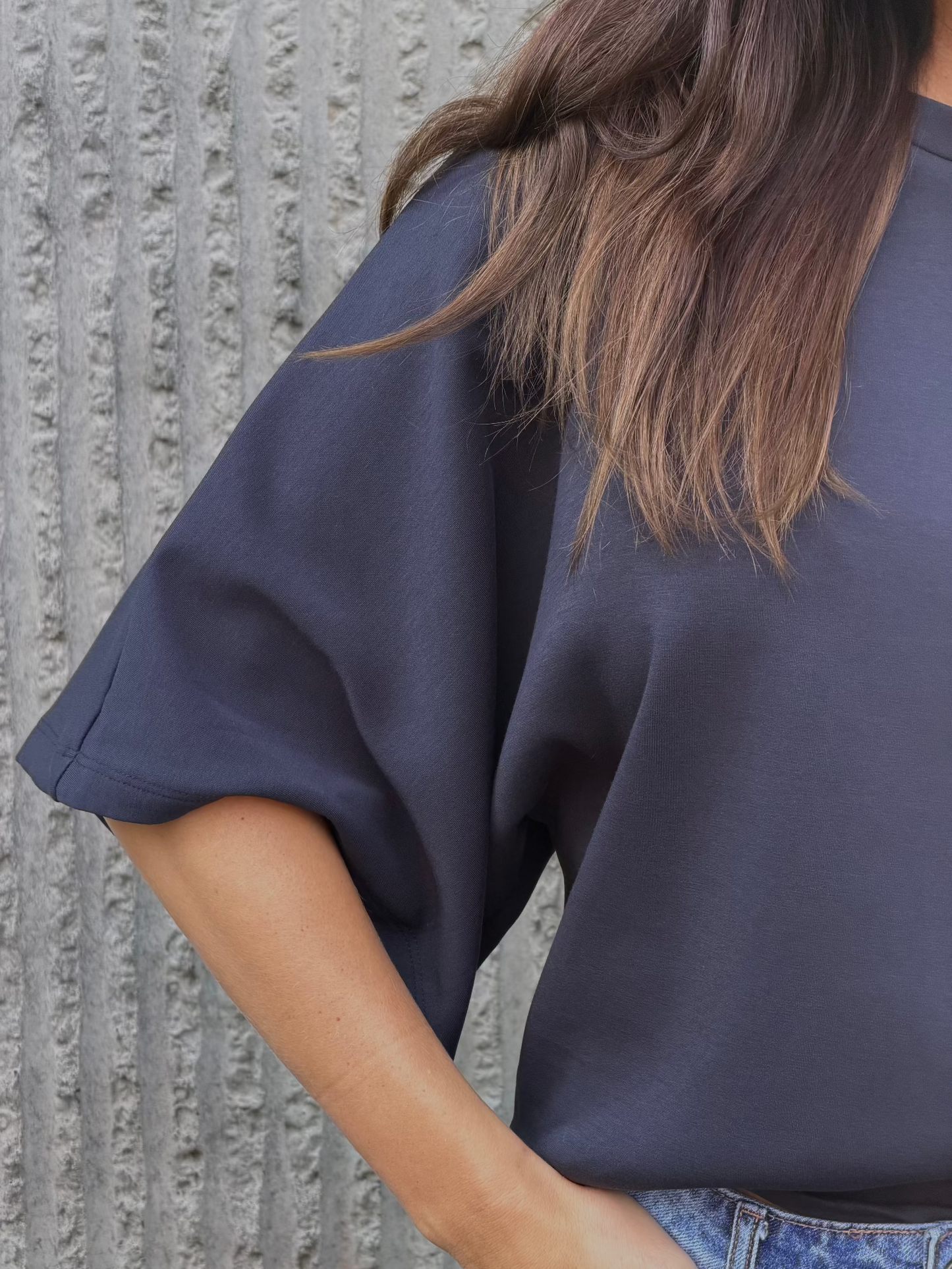 Relaxed Tunic Top- Navy