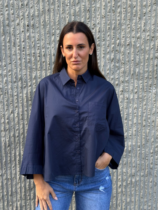 Balloon Shirt - Navy