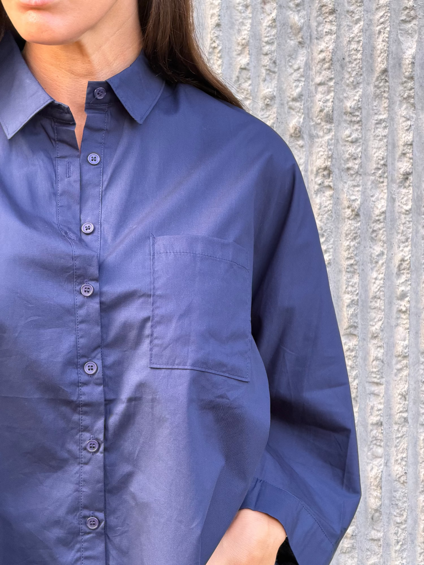Balloon Shirt - Navy