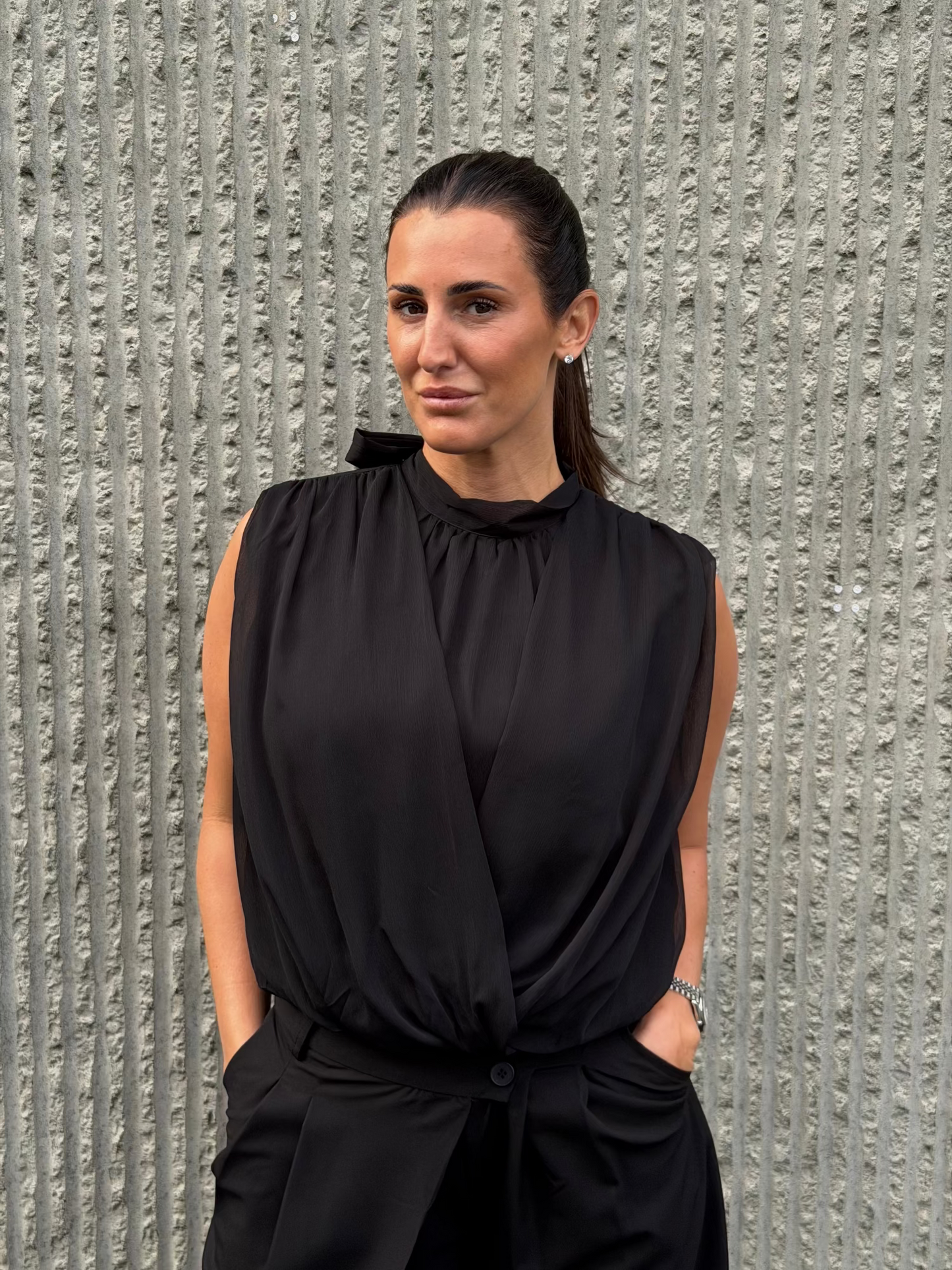 Draped Top – Black