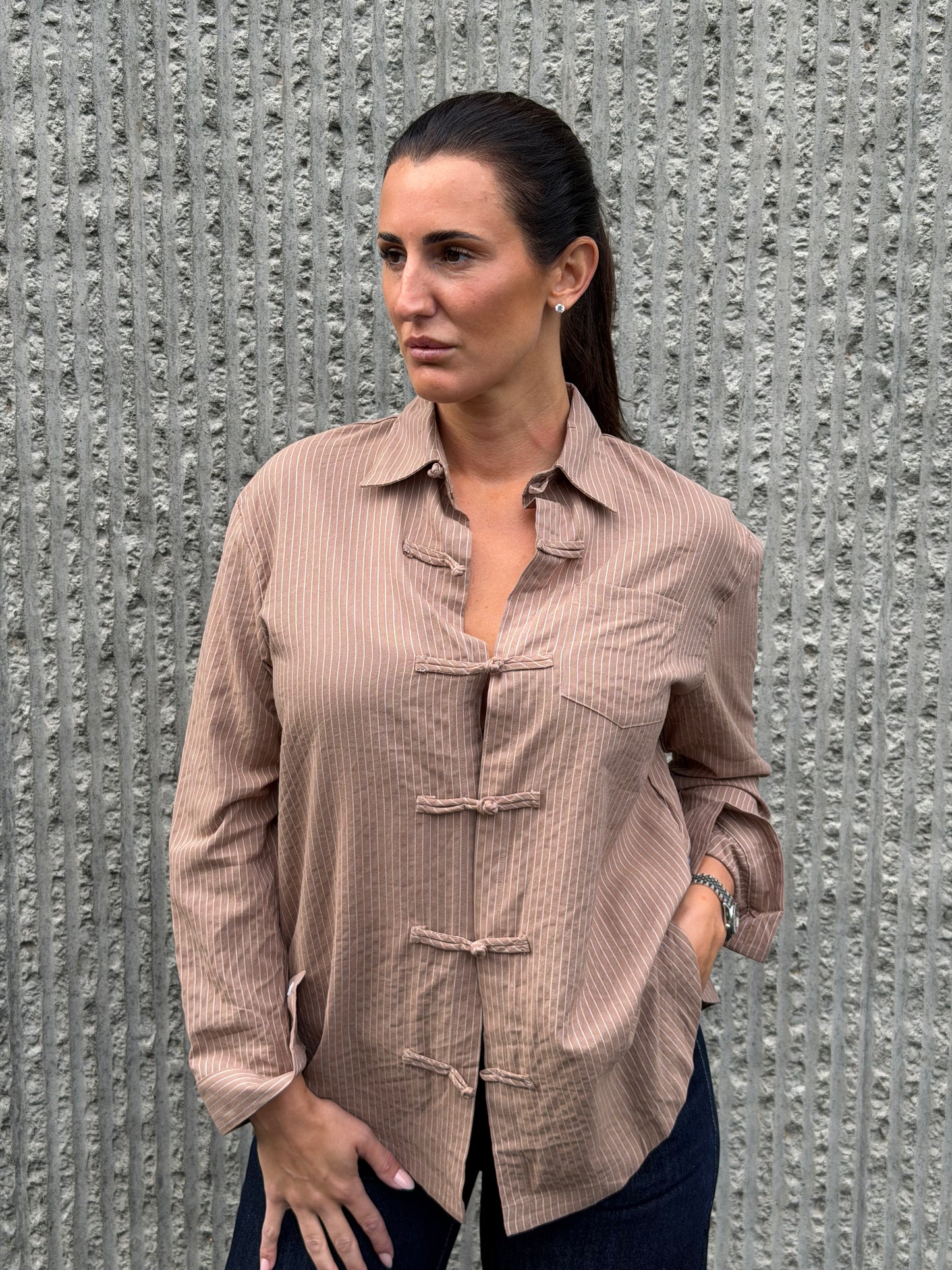 Knot Shirt- Taupe