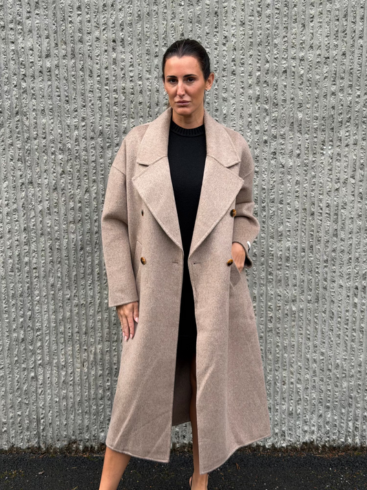 Celine Wool Coat- Taupe