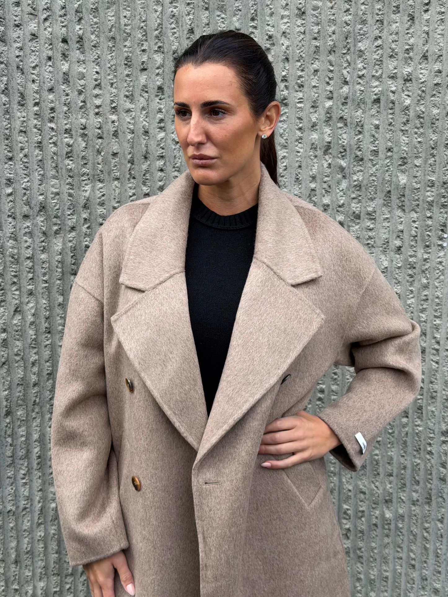Celine Wool Coat- Taupe