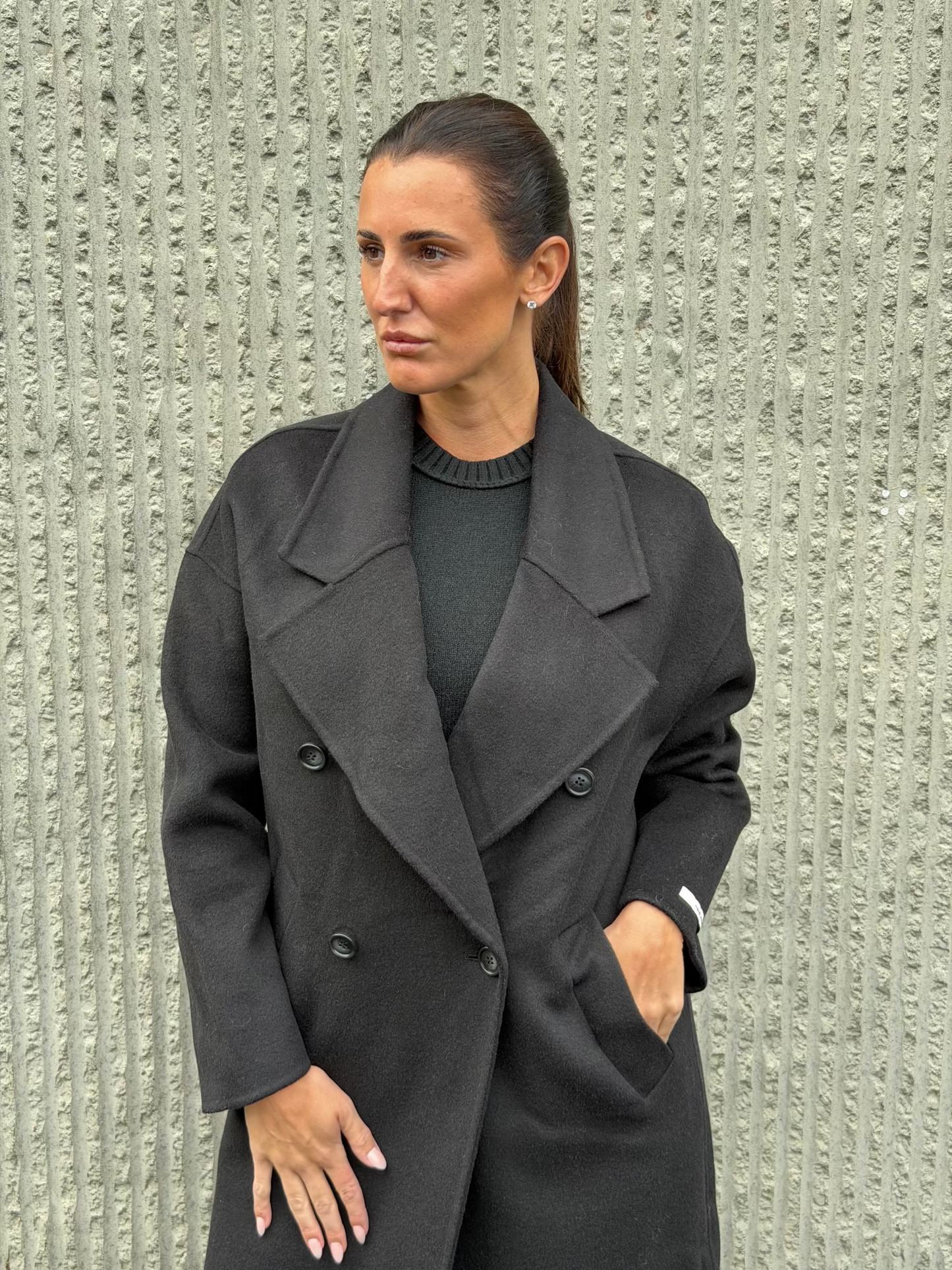 Celine Wool Coat- Black