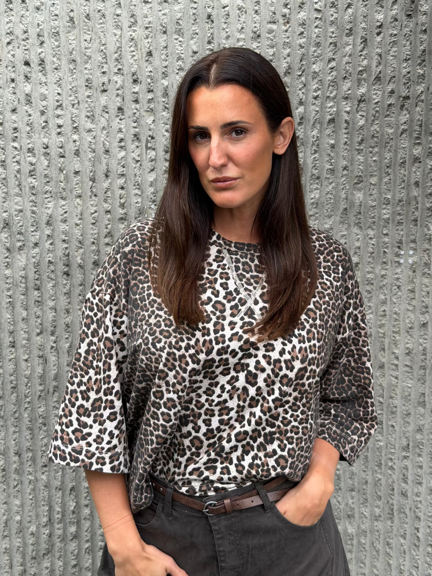 Relaxed Top- Leopard