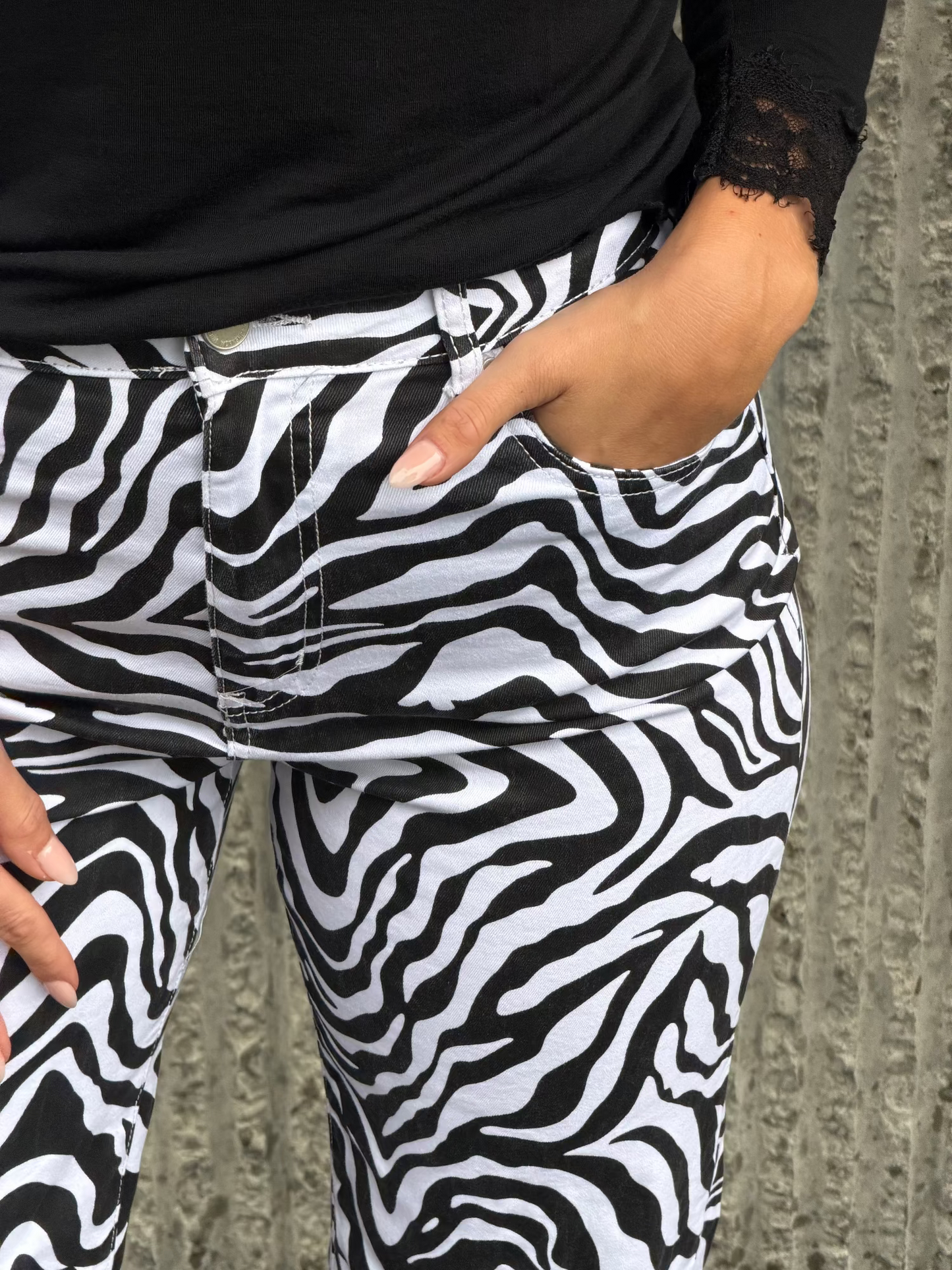 Wide Leg Pants- Zebra