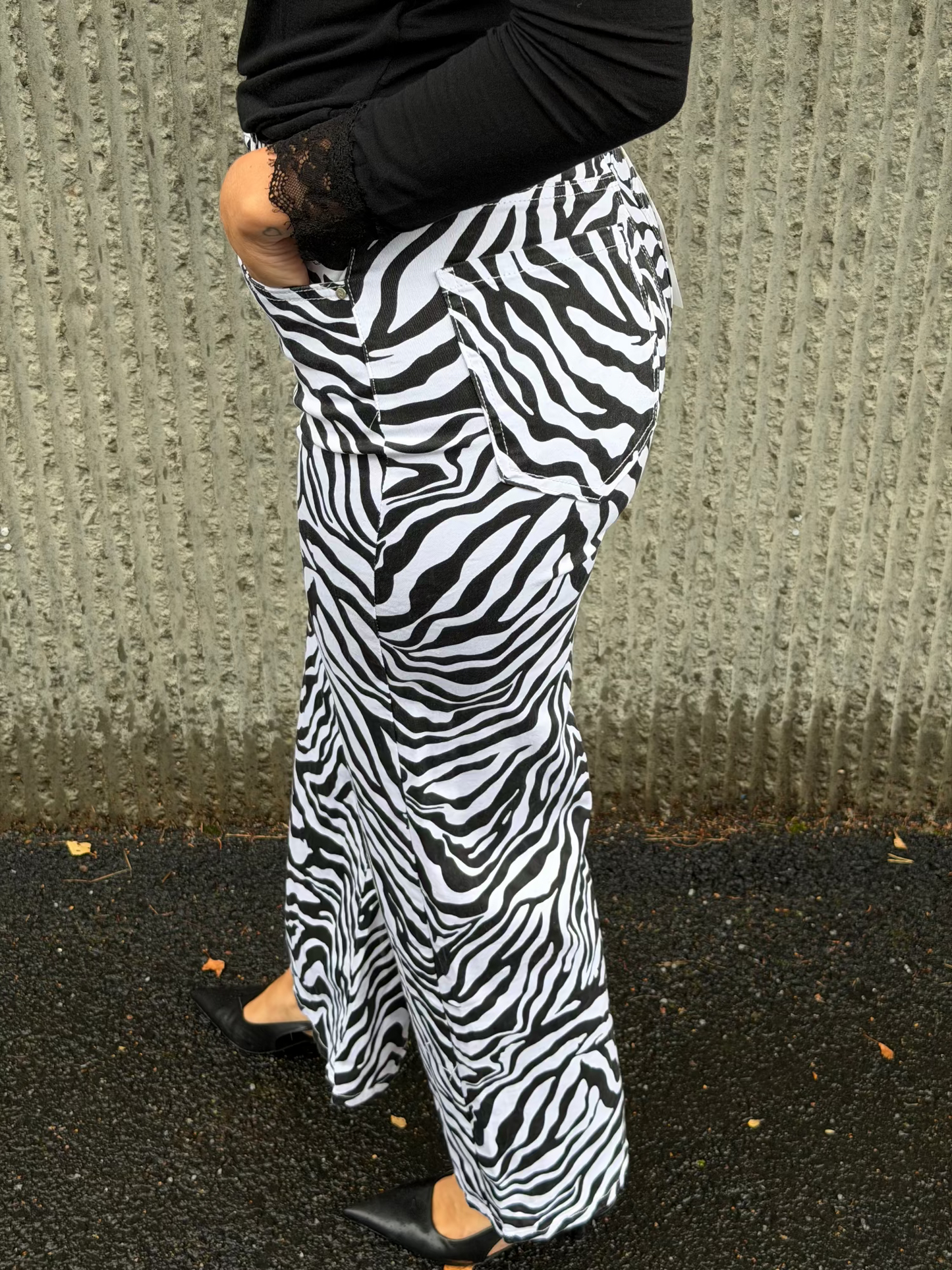 Wide Leg Pants- Zebra