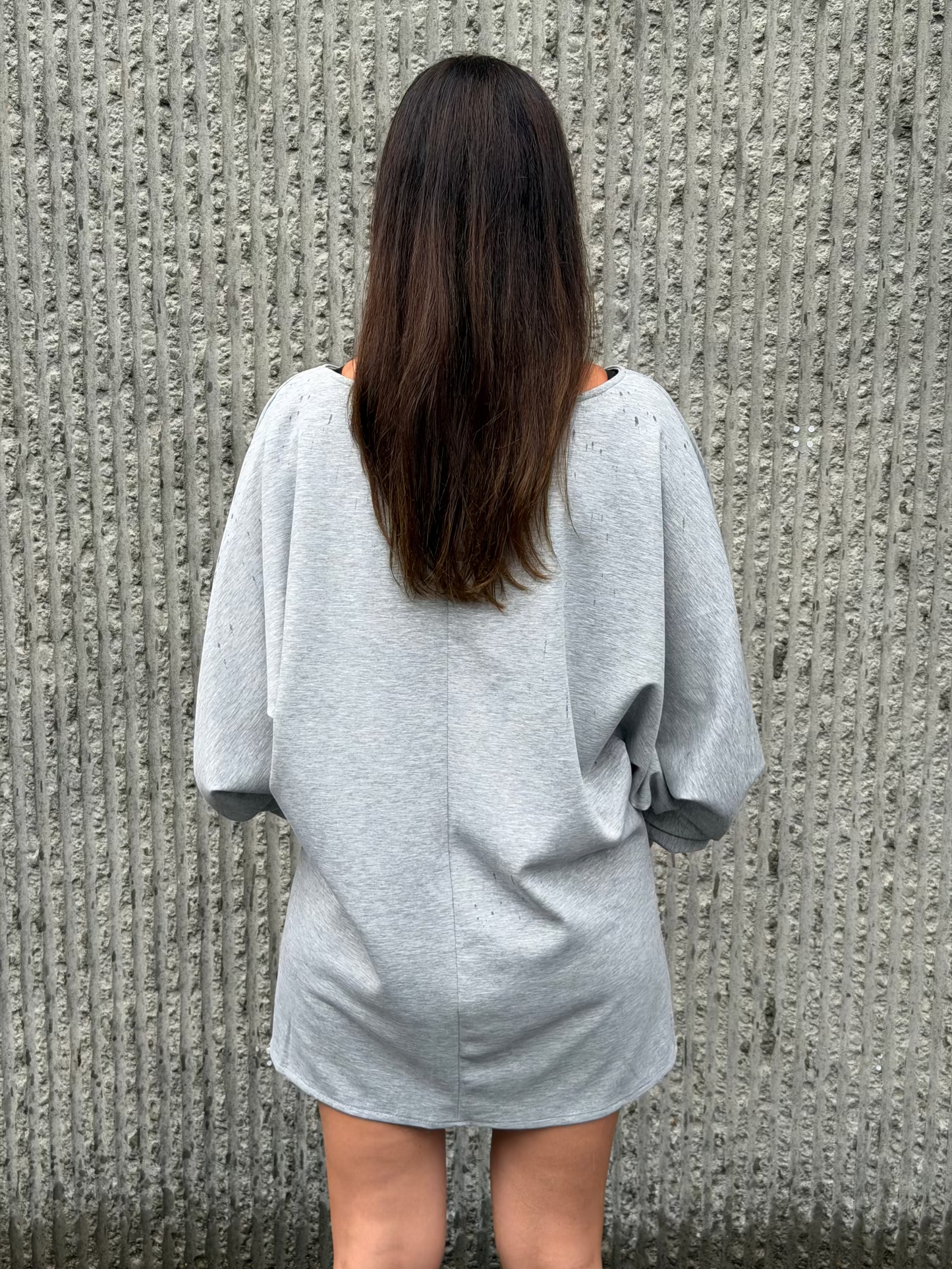 Oversized Sweat Dress – Light Grey