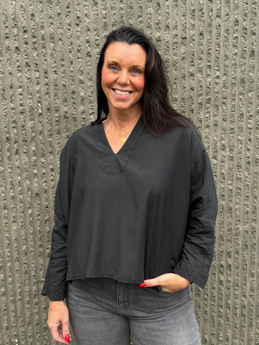 Sienna Silk Tunic – Black