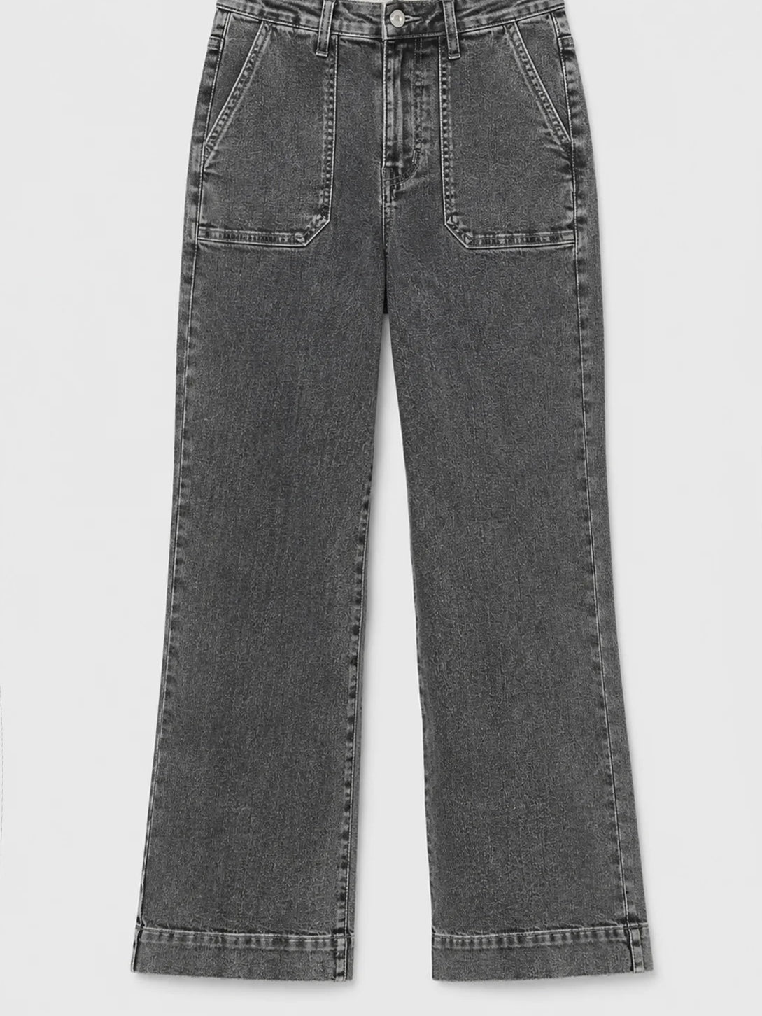 Utility Straight Jeans – Grey
