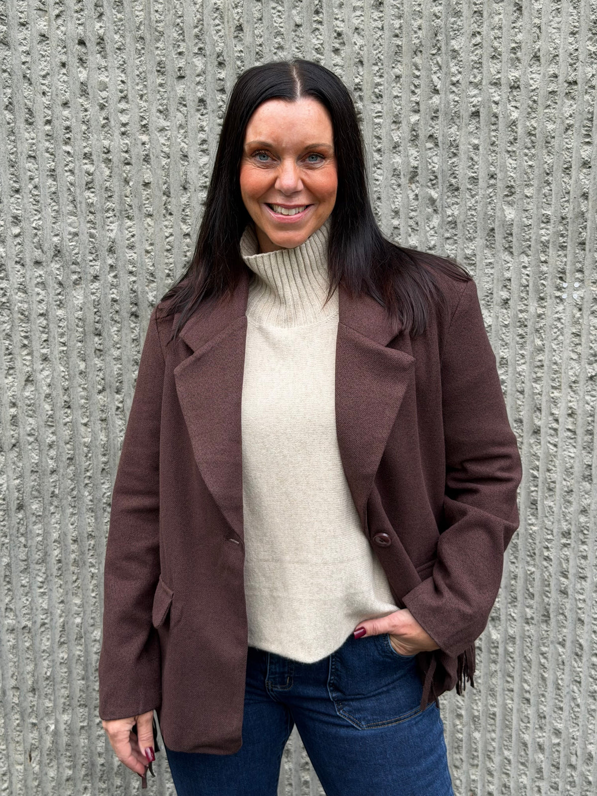 Fringe Blazer – Chocolate