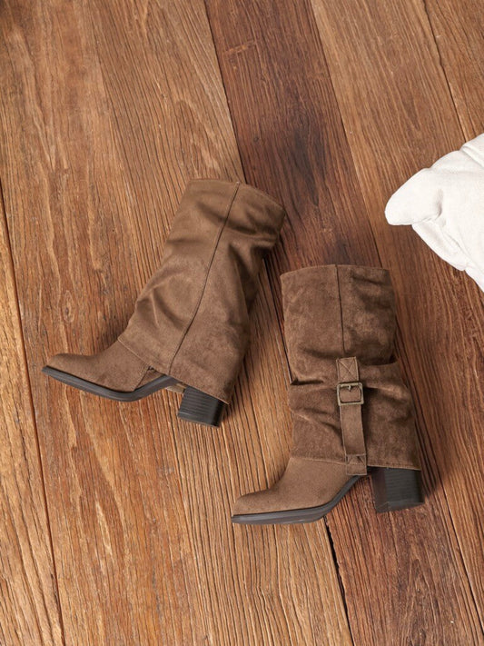 Buckle Boots- Camel